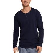 Schiesser Mix and Relax Long Sleeve Shirt Button Mörkblå bomull Large ...