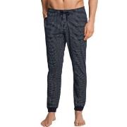 Schiesser Mix and Relax Lounge Pants With Cuffs Blå Mönstrad bomull XX...