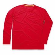 Stedman Active 140 Long Sleeve Röd polyester Medium Herr