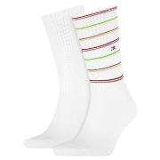 Tommy Hilfiger Strumpor 2P Men Sport Stripe Socks Vit Strl 43/46 Herr