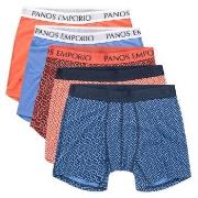 Panos Emporio Kalsonger 5P Bamboo Cotton Boxers Orange/Mörkblå Large H...