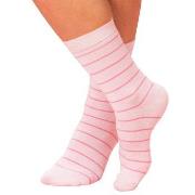 Trofe Bamboo Small Stripe Socks Strumpor 2P Rosa Strl 39/42 Dam