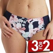 Damella Scarlett Pink Lillies Tai Bikini Brief Blå/Rosa 44 Dam