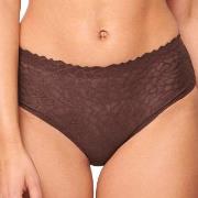 Sloggi Trosor ZERO Feel Lace 2.0 High Waist Brief Brun Small Dam