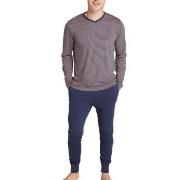 Jockey Pyjama Knit Blå X-Large Herr