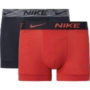 Nike Kalsonger 2P Dri-Fit ReLuxe Trunk Röd/svart Large Herr