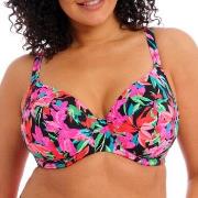 Elomi Savaneta Underwire Plunge Bikini Top Svart blommig G 80 Dam