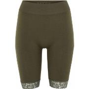 Decoy Long Shorts With Lace Grön S/M Dam