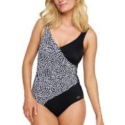 Damella Julia Patterned Swimsuit Svart 40 Dam