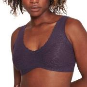 Sloggi BH ZERO Feel Lace 2.0 Bralette Mörklila Large Dam