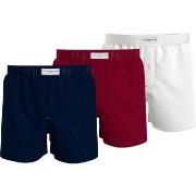 Tommy Hilfiger Kalsonger 3P Woven Boxers Marin/Röd  bomull Small Herr