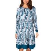 Lady Avenue Bamboo Longsleeve Nightdress Blå Mönstrad bomull XX-Large ...