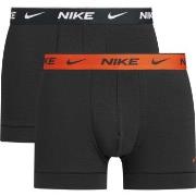Nike Kalsonger 2P Everyday Cotton Stretch Trunk Svart/Orange bomull X-...
