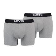 Levis Kalsonger 2P Men Solid Basic Boxer Brief Grå bomull X-Large Herr