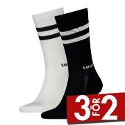 Levis Strumpor 2P Regular Cut Stripe Socks Svart/Vit Strl 39/42