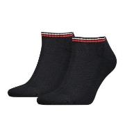 Tommy Men Uni TJ Iconic Sneaker Sock Strumpor 2P Svart bomull Strl 43/...
