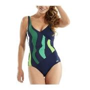 Damella Julia Basic Swimsuit Blå/Grön 40 Dam