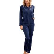 Damella Velour Plain Suit Marin X-Large Dam