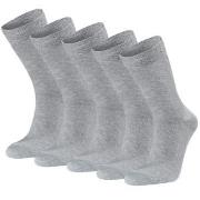 Seger Strumpor 5P Basic Cotton Socks Grå Strl 43/46