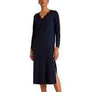 Calida Elegant Dreams Long Nightdress Mörkblå modal Medium Dam