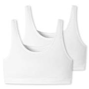 Schiesser BH 2P 95-5 Organic Cotton Bustier Top Vit bomull 40 Dam