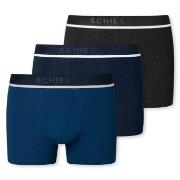 Schiesser Kalsonger 3P Organic Cotton Woven Boxer Brief Svart/Blå bomu...