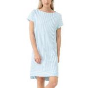 Mey Elva Nightshirt Vit/Blå bomull 40 Dam