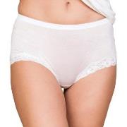 Lady Avenue Trosor Silk Jersey Panty With Lace Benvit silke Medium Dam