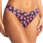 Hanky Panky Trosor 3P Printed Original Rise Thong Svart/Rosa nylon One...