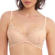 Wacoal BH Raffine Plunge Push Up Bra Beige B 80 Dam