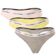 Calvin Klein Trosor 9P Carousel Thongs Rosa/Gul bomull Medium Dam