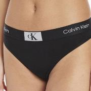Calvin Klein Trosor 2P CK96 Cotton Thong Svart bomull Large Dam