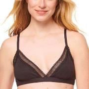 Sloggi BH GO Ribbed Lace Bralette Svart bomull Medium Dam