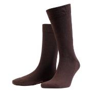 Amanda Christensen Strumpor 3P True Combed Cotton Sock Mörkbrun 39-42