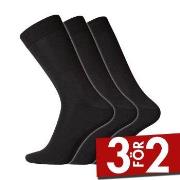 Dovre Strumpor 3P No Elastic Twin Socks Svart bomull Strl 45/48 Herr