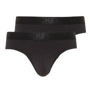 Jockey Kalsonger 2P Microfiber Air Brief Svart polyamid Large Herr