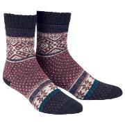 Damella Strumpor Wool Socks Marin/Röd  Strl 39/42 Dam