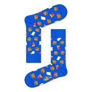 Happy socks Strumpor 2P Hamburger Sock Blå bomull Strl 41/46
