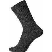 Egtved Strumpor Wool Ribbed Sock Mörkgrå Strl 40/45