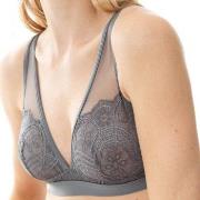 Mey BH Poetry Fame Triangle Bra With Lace Grå polyamid Large Dam
