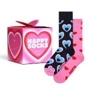 Happy socks Strumpor 2P Valentine Gift Set Rosa Mönstrad bomull Strl 3...