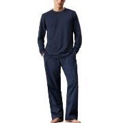 Calvin Klein Cotton Poplin Long Sleeve Pant Set Marin X-Large Dam