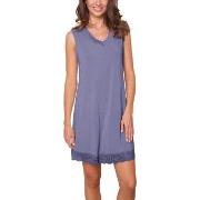 Lady Avenue Bamboo With Short Sleeve Nightdress Blå Bambu Medium Dam