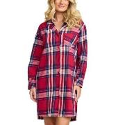 Damella Flannel Nightshirt Röd Mönstrad bomull XX-Large Dam