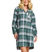 Damella Flannel Nightshirt Grön Mönstrad bomull Medium Dam