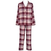 Missya Check Flannel Pyjama Röd/Vit bomull Medium Dam