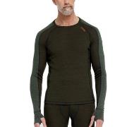 Dovre Jacquard Baselayer Militärgrön ull Small Herr