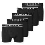 Schiesser Kalsonger 5P 95-5 Organic Cotton Short Svart bomull X-Large ...