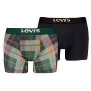 Levis Kalsonger 2P Plaid Aop Boxer Brief Svart/Grön bomull X-Large Her...