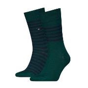 Tommy Hilfiger Strumpor 2P Men Breton Crew Socks Mörkgrön Strl 39/42 H...